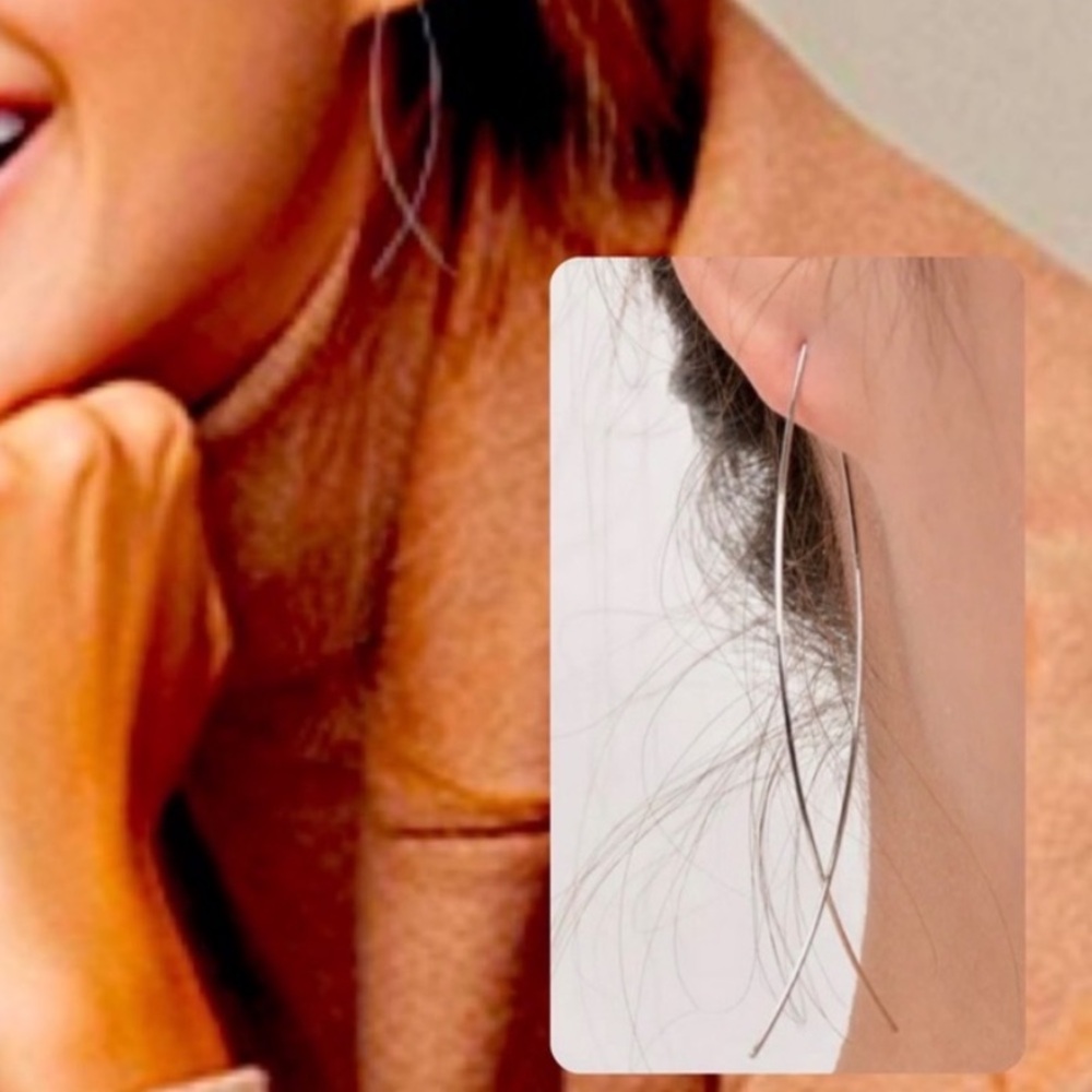 🆕NIP: 925 Ichthus Shape Threader Earrings